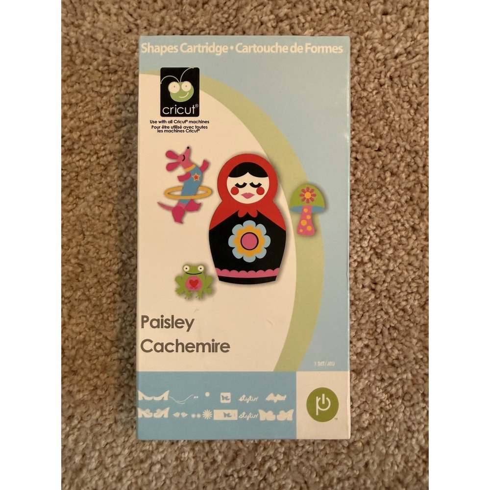 Cricut Paisley Cachemire Cartridge Complete w/ Box Overlay & Handbook 29-1591